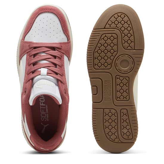 Women's Puma Rebound Femme Low Trainers in White-Frosted - Image 3