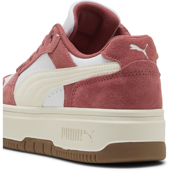 Women's Puma Rebound Femme Low Trainers in White-Frosted - Image 5