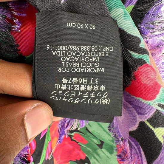 Gucci Floral-Print Scarf in Multicolor Silk - Image 3