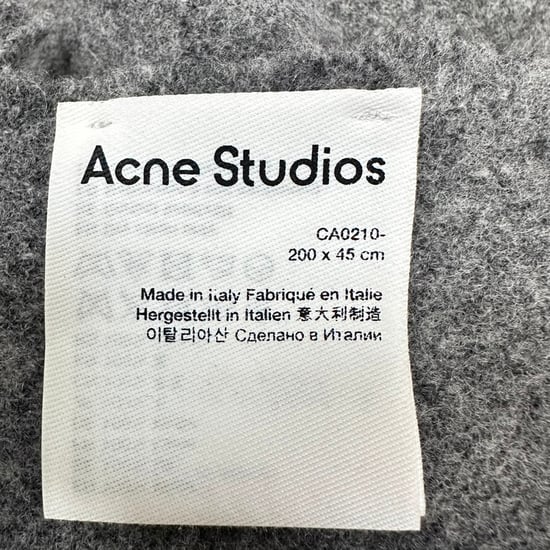 Acne Studios Fringe Scarf in Grey Wool - Image 3