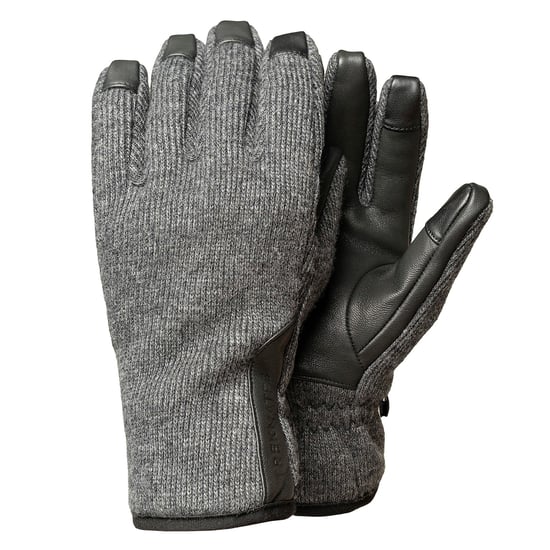Mens Waterproof Wool-Blend Leather Palm Winter Touchscreen Gloves - Image 1