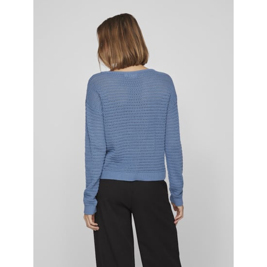 Vila Vibellisina boatneck ls knit top - raf - Image 3