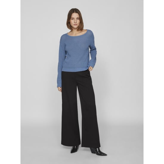 Vila Vibellisina boatneck ls knit top - raf - Image 4