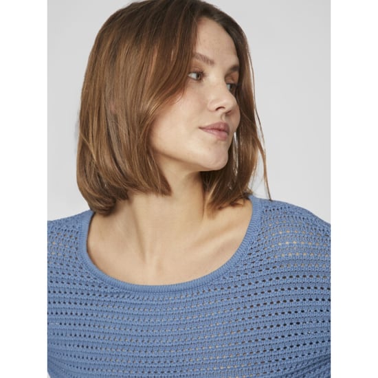 Vila Vibellisina boatneck ls knit top - raf - Image 6