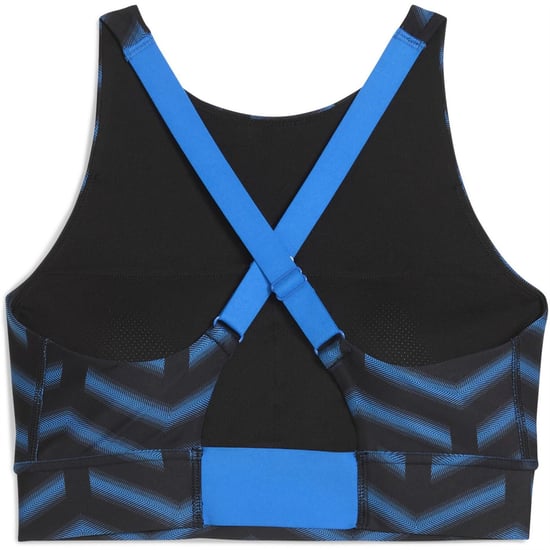 Women's Puma Training Bra Womens in Black/Blue - Image 2
