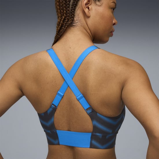 Women's Puma Training Bra Womens in Black/Blue - Image 5