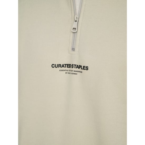 Only & Sons Onscurated reg half zip sweat beige - Image 6