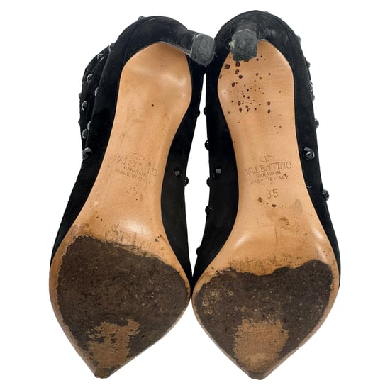 Valentino Rockstud Laarzen in Zwart Suède - Image 6