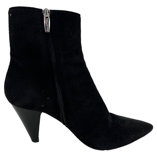 Gianvito Rossi Connie Heeled Ankle Boots in Black Suede - Image 1