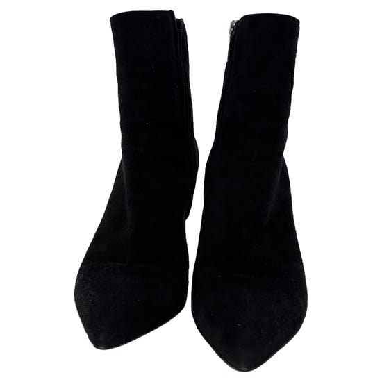 Gianvito Rossi Connie Heeled Ankle Boots in Black Suede - Image 3