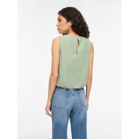 Vila viprisilla o-neck s/l balloon top/v 14113568 smoke green - Image 6