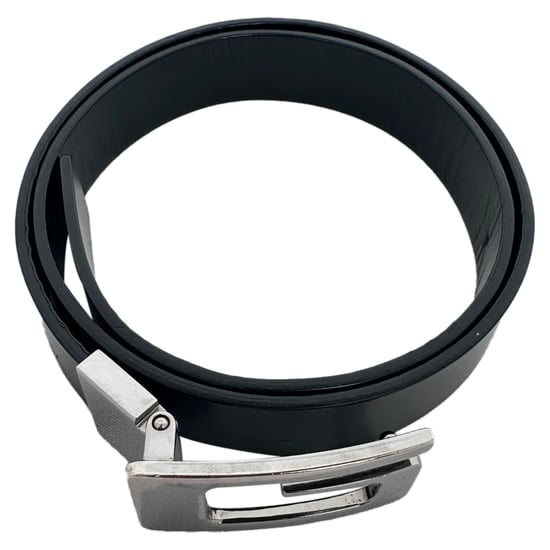 Gucci G Silver Tone Logo Buckle Belt in Black Leather - Image 2