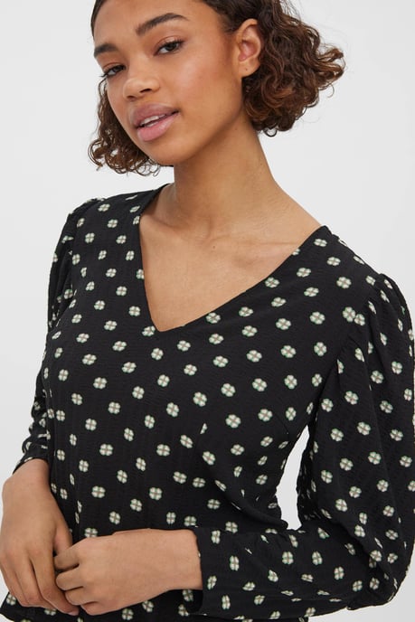 VERO MODA blouse met stippen zwart - Image 2
