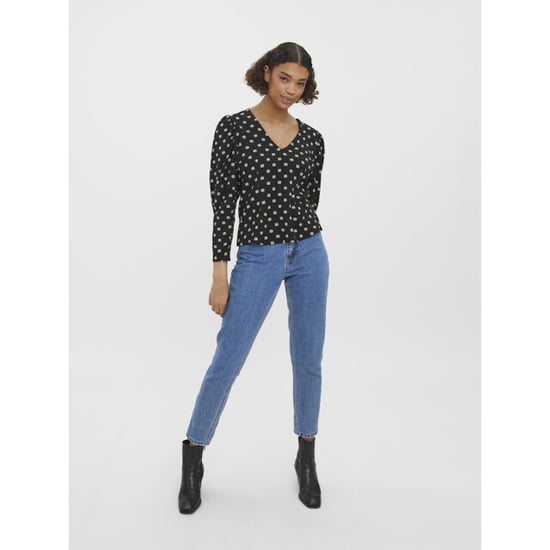 VERO MODA blouse met stippen zwart - Image 5