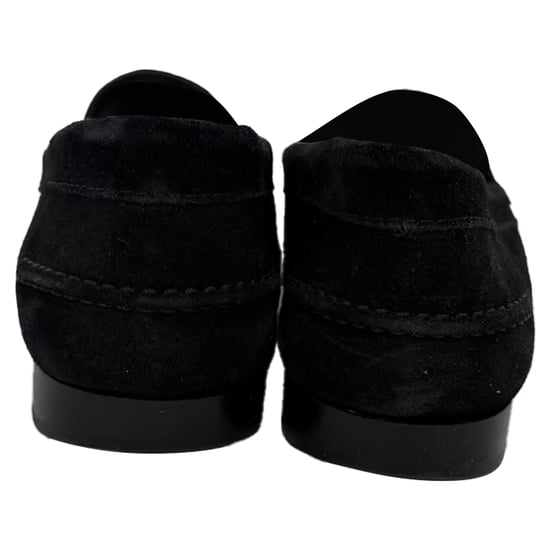 The Row Ruth Loafers in Black Suede - Image 2