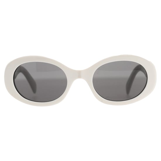 Celine Triomphe CL40194U solglasögon med ovala bågar i vitt acetat - Image 1