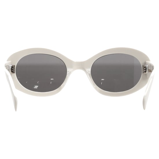 Celine Triomphe CL40194U solglasögon med ovala bågar i vitt acetat - Image 4