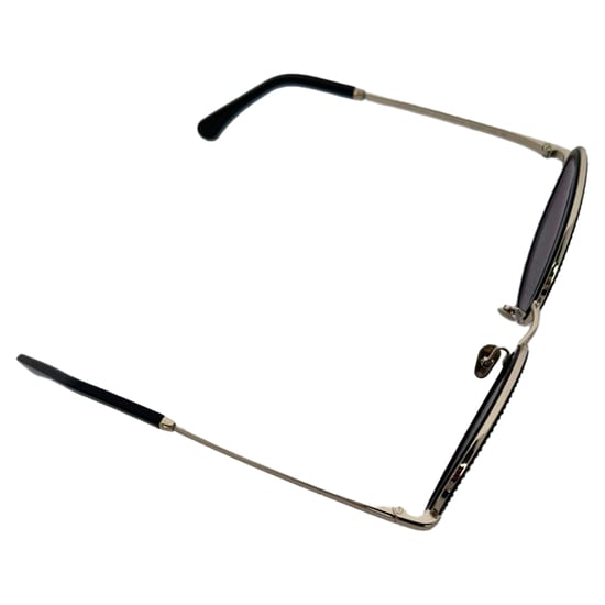 Chanel Gradient Crystal Round Glasses in Black Metal - Image 4