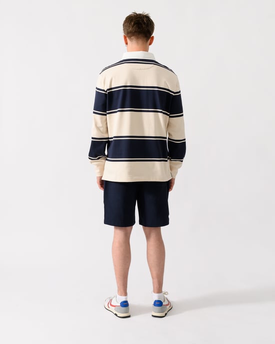 Relaxed Fit Logo Detail Shorts in Dark Navy - Image 3