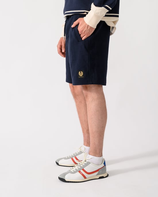 Relaxed Fit Logo Detail Shorts in Dark Navy - Image 5