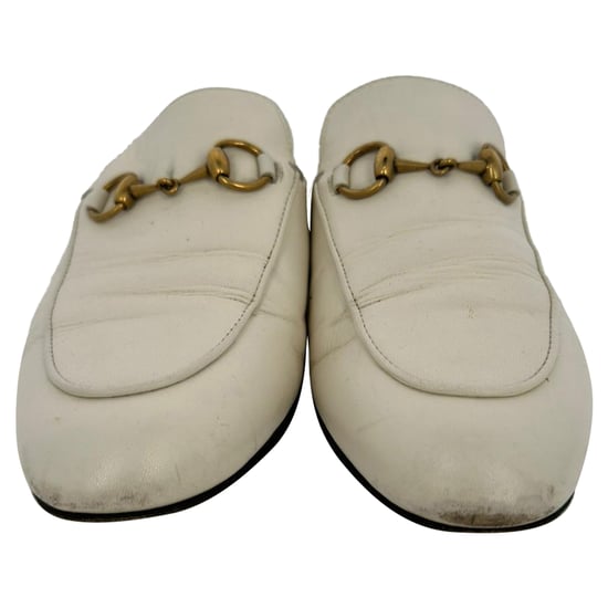 Gucci Horsebit Accent Mules in Witte Lederen - Image 2