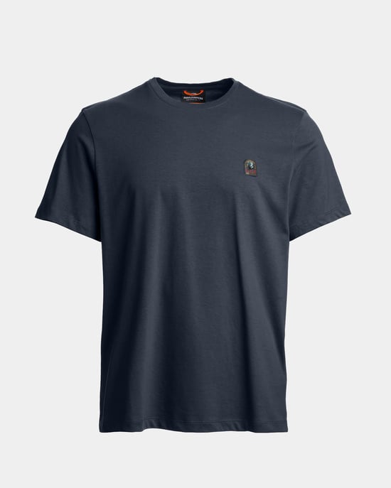 Short Sleeve Logo Detail T-Shirt in Charcoal - Image 1