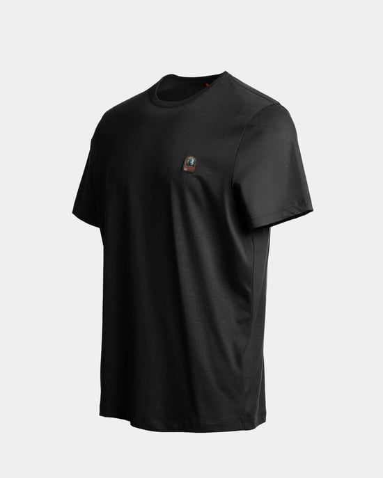 Short Sleeve Logo Detail T-Shirt in Black - Image 2