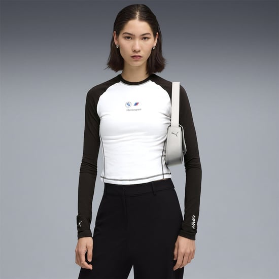 Women's Puma Baby Doll Long Sleeve T-Shirt in Puma White - Image 3