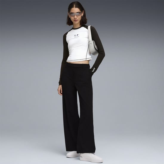 Women's Puma Baby Doll Long Sleeve T-Shirt in Puma White - Image 5
