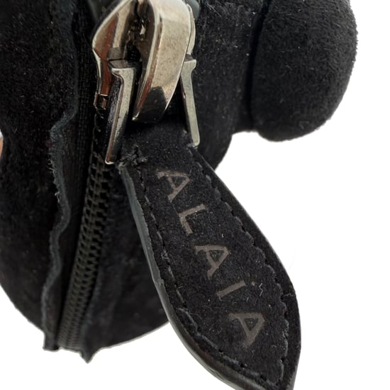 Alaïa Bombe 90 Sandals in Black Suede - Image 4