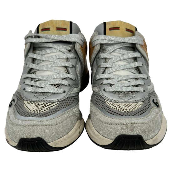 Gucci Ultrapace Low Top Sneakers in Silver Glitter - Image 2