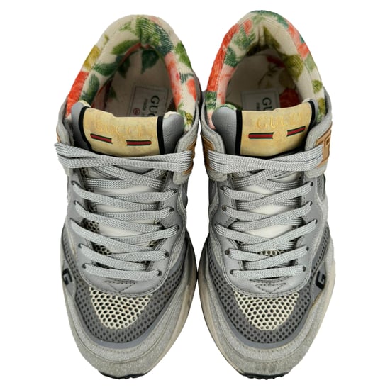 Gucci Ultrapace Low Top Sneakers in Silver Glitter - Image 4