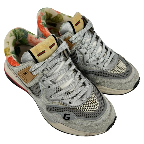 Gucci Ultrapace Low Top Sneakers in Silver Glitter - Image 5
