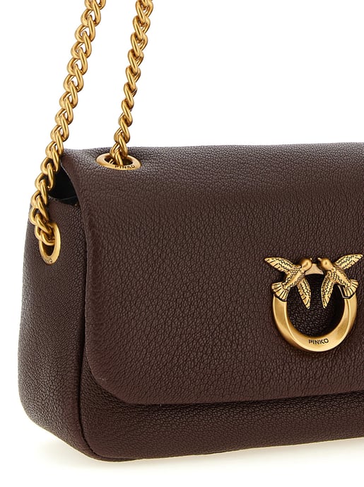 PINKO Brown Lamb Leather Shoulder Bag - Image 3