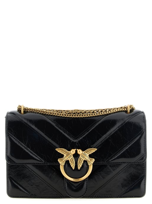 PINKO Black Calfskin Shoulder Bag - Image 1