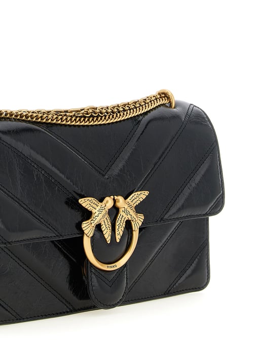 PINKO Black Calfskin Shoulder Bag - Image 3
