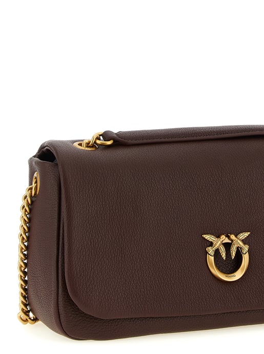 PINKO Brown Lamb Leather Shoulder Bag - Image 3