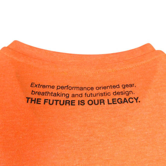 Korte Mouw T-shirt in Oranje - Image 3