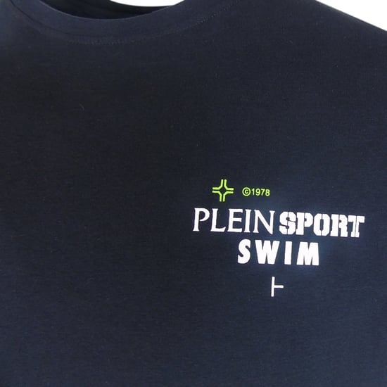 Zwem T-shirt met Korte Mouwen in Marineblauw - Image 4