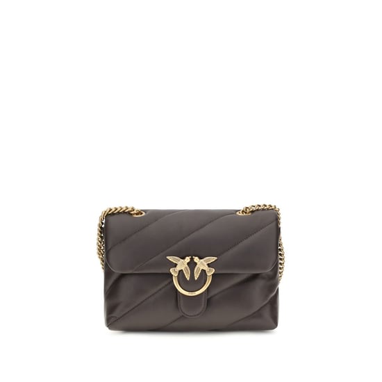 PINKO Brown Calf Leather Bos Taurus Shoulder Bag - Image 1