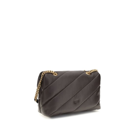 PINKO Brown Calf Leather Bos Taurus Shoulder Bag - Image 3