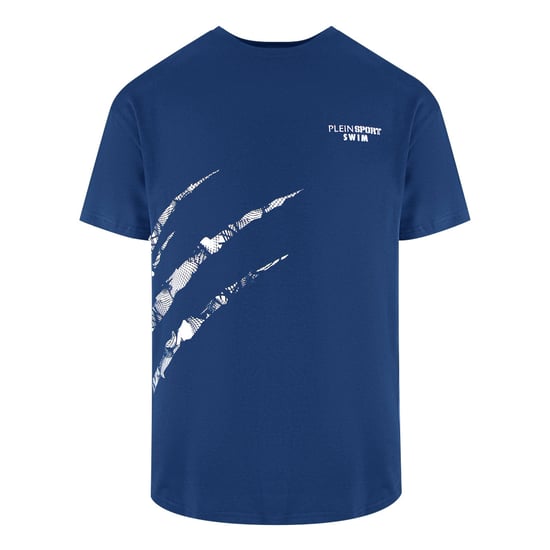 Short Sleeve Scratch Logo T-shirt in Dark Blue - Image 1