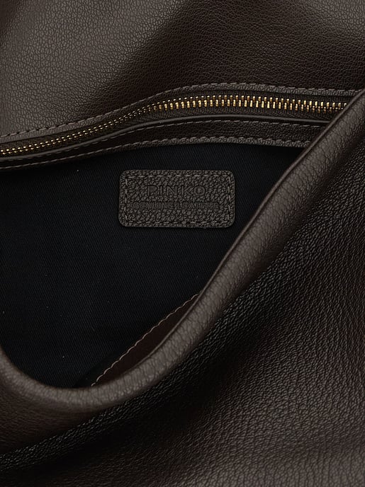 PINKO Brown Lamb Leather Shoulder Bag - Image 4