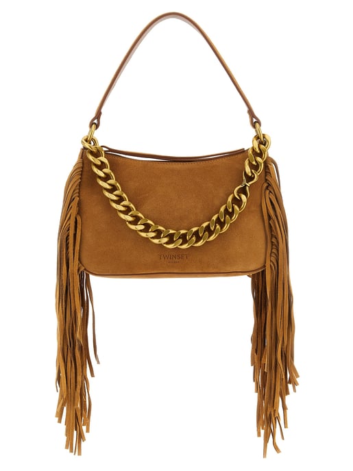 Twinset Brown Leather Shoulder Bag - Image 1