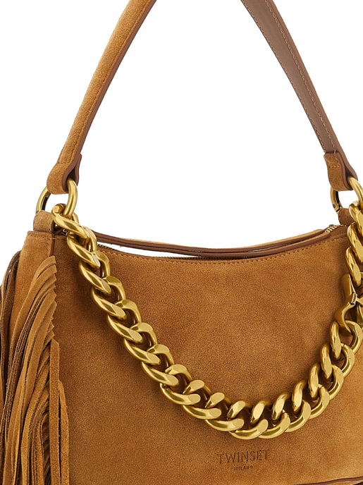 Twinset Brown Leather Shoulder Bag - Image 3