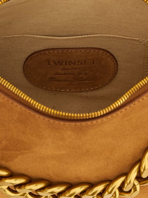 Twinset Brown Leather Shoulder Bag - Image 4