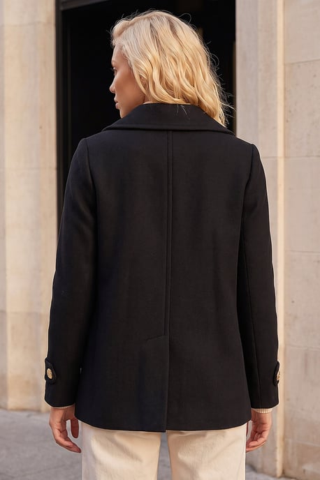 Petite Collar Double Breasted Coat - Image 2