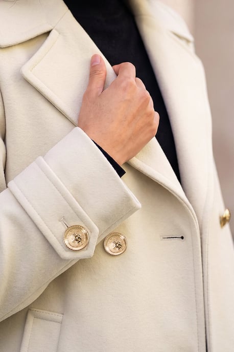 Petite Collar Double Breasted Coat - Image 4