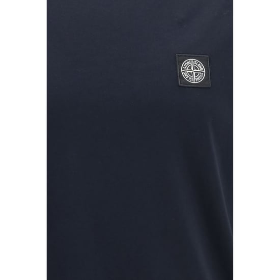 Stone Island Blue Cotton T-Shirt - Image 3