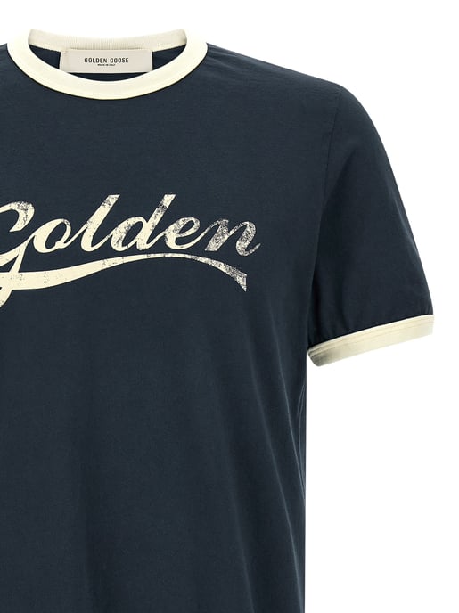 Golden Goose Blue Cotton T-Shirt - Image 3